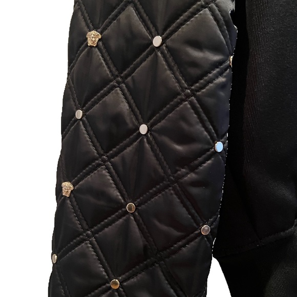 (Just purchased!) NWT Versace Women’s Medusa Studded Black Bomber Jacket - Picture 3 of 8